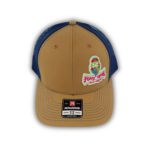 Furry Hippie Biscuit/True Blue Trucker Cap