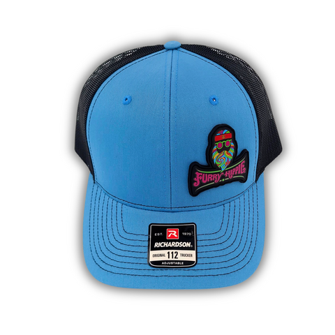 Furry Hippie Columbia Blue/Black Trucker Cap