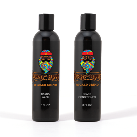 Wicked Grind Clean Slate Bundle with beard wash and conditioner | Furry Hippie
