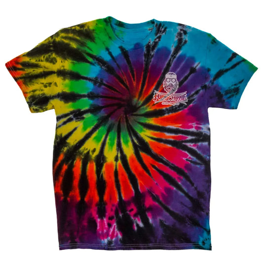 Furry Hippie Logo Rainbow Hurricane Tie Dye T-Shirt - Furry Hippie Beard Company