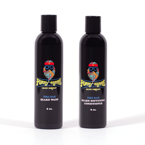 Tiki Bar Clean Slate Bundle with beard wash and conditioner | Furry Hippie
